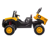 TURBO CHALLENGE - UTV Caterpillar - Portador Eléctrico - 119903 - Amarillo - 30Kg MAX - Plástico - 2 Plazas - Juguete Infantil - Regalo - Cumpleaños - Vehículo Todoterreno - MP3 - De 3 Años A 6 Años
