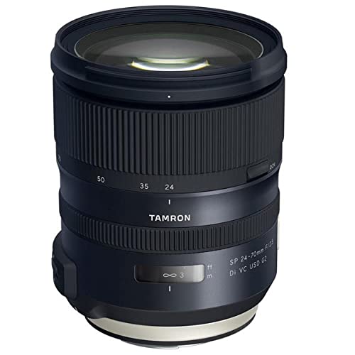 Tamron T81065 - Objetivo para cámara Canon (SP 24-70mm, Apertura F/2.8 Di, Rendimiento de estabilización VC USD G2, A032) Negro
