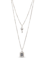 UNO de 50, Collar Aleación Metales, Plata de Ley, Charms Llave y Candado, Joya Artesanal, Diseño Creativo