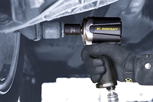 Rodcraft RC2203 - Llave de impacto neumática (1/2", 1254 Nm, 10500 rpm, manejo con una sola mano (derecha/izquierda), regulación de potencia (3 avances, 1 trasero)