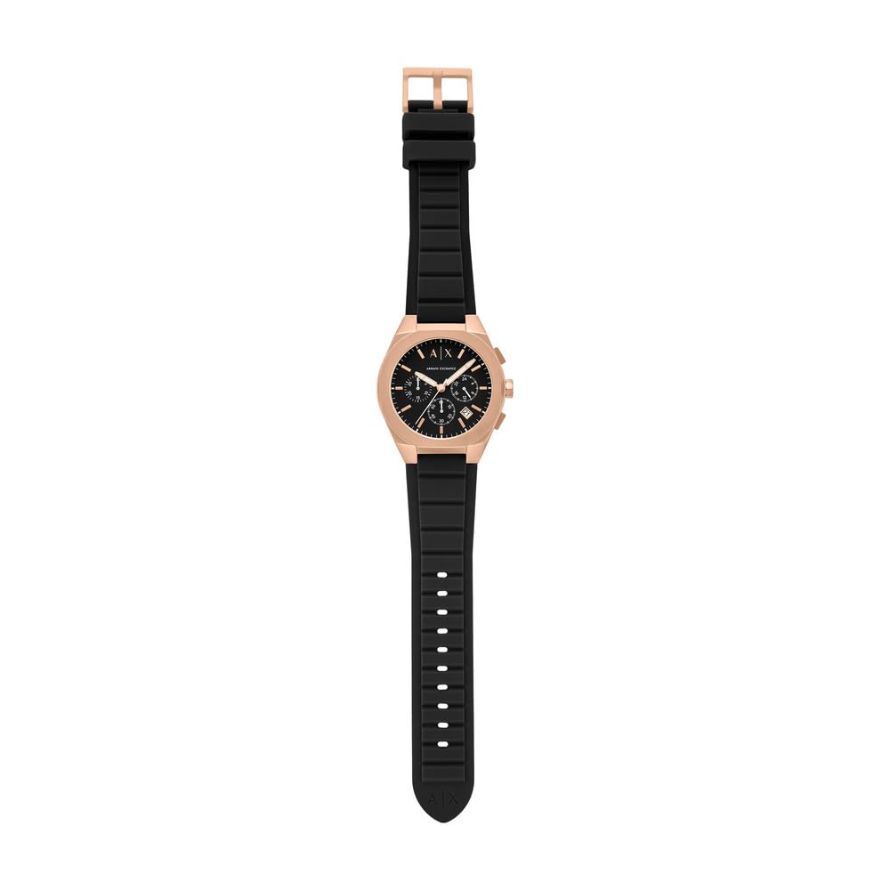 Armani Exchange Orologio da uomo, Movimento cronografico al quarzo e cassa da 42 mm con cinturino in Silicone