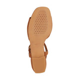 Geox D New Eraklia 15, Sandalia Plana Mujer, coñac, 40 EU
