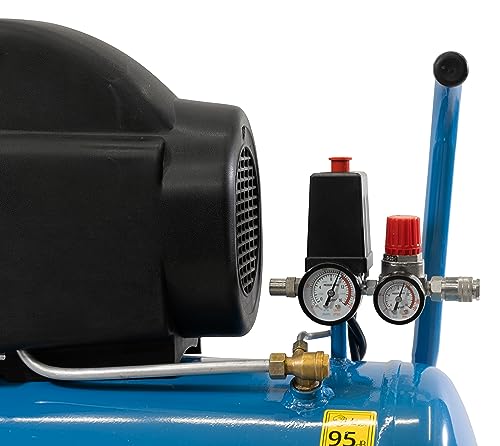 Güde Juego de compresor 301/10/50 12 piezas (lubricado con aceite, máx. 10 bar, caldera de 50 l, 1800 W, eff. Cantidad 175 l/min, regulador de presión, 2 manómetros, tapón de drenaje de agua,