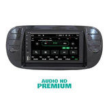 Radio de Coche para Fiat 500 Negro Brillante GPS Bluetooth WiFi USB Dab+ Touchscreen 6.2" 8core Carplay AndroidAuto