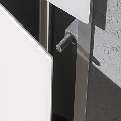 Emco Asis 2.0 975427451 - Portarrollos para Papel higiénico (Cristal Blanco óptico, Montaje en Pared, bisagra a la Izquierda)