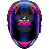 SHARK, Casco Moto Integral AERON EDGY Carbon Blue Chrome DBU, M