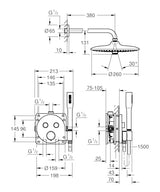 GROHE Precision SmartControl - Conjunto de ducha mural Vitalio Joy 260, Cromo, 34878000