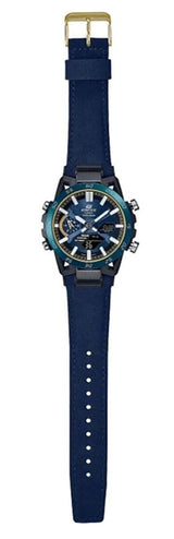 Casio Edifice Suspension Limited Edition 50th Anniversary Men's Watch Black and Blue Background ECB-2000SS-2AER