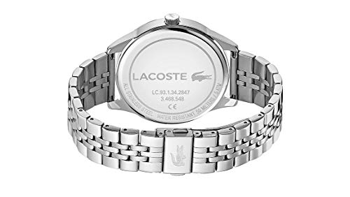 Lacoste Reloj Analógico de Cuarzo para Hombre Colección Vienna con Correa de Acero Inoxidable Plateada - 2011073