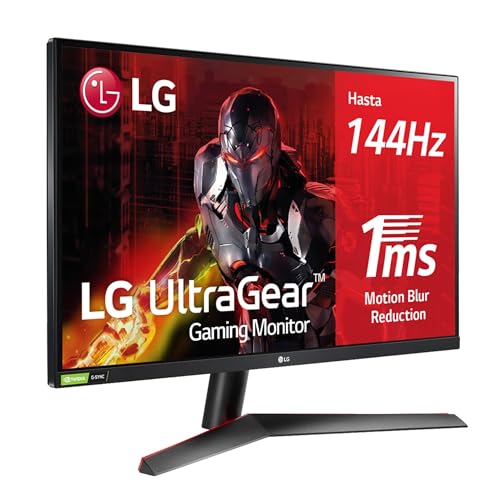 LG 27GN800-B - Monitor Gaming Ultragear 27", Nano IPS, 2560x1440, 16:9, 144 Hz, 1 ms/DPx1+HDMIx2/NVIDIA G-Sync Compatible, No Curvo, Inclinación Ajustable, Negro