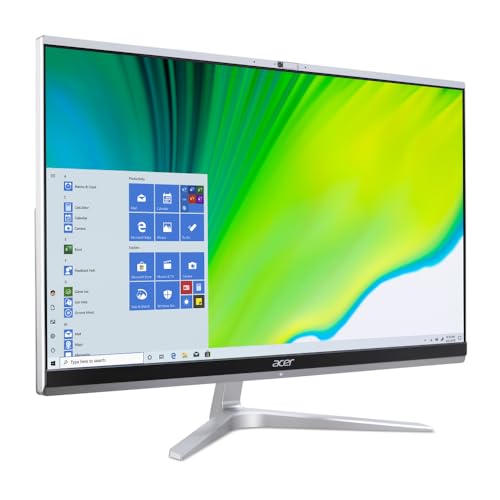 acer Aspire C24-1650, PC Desktop AIO, Intel Core i3-1115G4, 8 GB DDR4, 512 GB SSD, 23,8" Pantalla IPS FHD LED LCD, Intel UHD, WiFi, Webcam, Sin Sistema operativo/Teclado + Mouse inalámbricos
