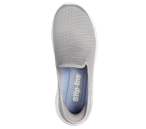 Skechers Women's Hands Free Slip-ins Go Walk Flex-Relish, Zapatillas Mujer, Blue Taupe, 38.5 EU Ancho