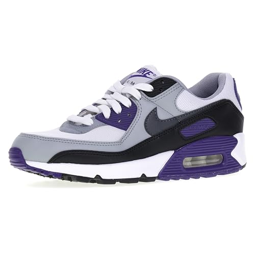 NIKE Air MAX 90, Sneaker Mujer, White Iron Grey Black Wolf Grey, 39 EU