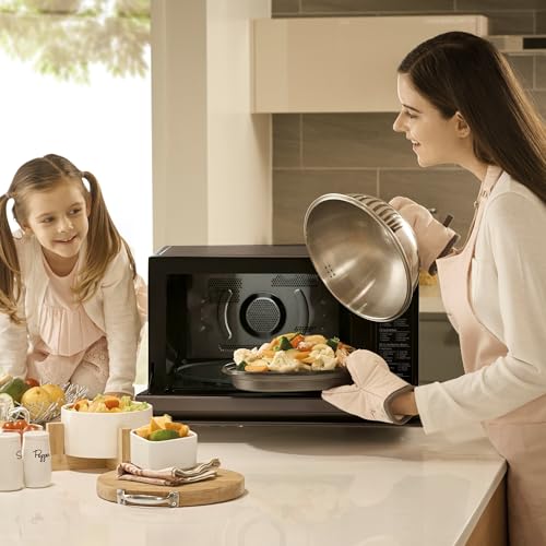 LG MJ3965BPS - Horno Microondas, 4 en 1, con Display Digital, de 39 Litros y 1100 W, Función Smart Inverter y EasyClean, Cocina Más Rápido, Mantiene Sabor, Color Negro