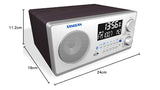 Sangean WR-22 - Radio (Clock, Analógico, AM, FM, 7 W, 76.2 mm (3 "), LCD), color nuez (importado)