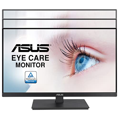 ASUS VA27EQSB - Monitor Eye Care (27 Pulgadas, Full HD, IPS, sin Marco, 75 Hz, Adaptive-Sync, luz Azul de Baja Intensidad, antiparpadeo, diseño ergonómico, Puede montarse en la Pared)