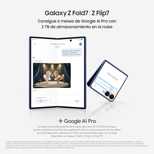 Samsung Galaxy Z Flip7 256GB - Móvil con IA, Diseño Plegable, Pantalla Amplia, Cámara Selfie 50MP, Procesador 3nm, Memoria 12GB, Rojo Coral, Garantía 3 Años + 1 año Extra (Versión Española)