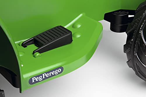 Peg Perego John Deere Mini Tractor - Tractor Eléctrico Montable 6V para Niños Desde 1 Año con Batería Recargable, Luces LED, Claxon, Sonidos y Melodías