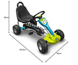 STAMP GOKART A Pedales SKIDS Control 89 x 52 cm, J679001, Azul, Verde, Gris y Negro