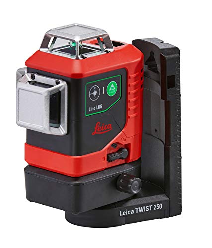 Leica Lino L6G: Nivel láser de línea de 3x360 grados con batería Li-Ion, cargador, adaptador magnético innovador y soporte para pared en una carcasa (láser verde, alcance de trabajo: 35 m)