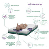Lemur Colchón Cuna Mety Malva - 120x60x14 cm