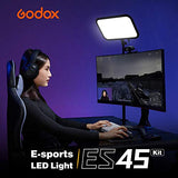 Godox Luz LED ES45 Kit para E-Sports 2800K-6500K Barra de Montaje con aplicación y Mando a Distancia para Youtube Game Live Photography Studio Lighting