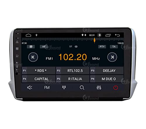 Radio de Coche para Peugeot 2008 208 Android GPS Bluetooth WiFi USB Dab+ Touchscreen 10" 4core Carplay AndroidAuto