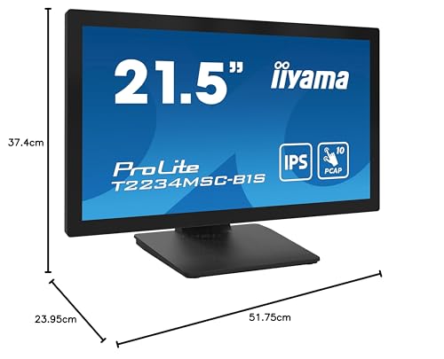 iiyama, Monitora T2234MSC-B1S-21.5",IPS.1980x1080,1A1H1DP