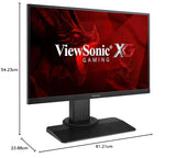 ViewSonic XG2705-2 Monitor Gaming 27" Full HD, Panel IPS, 1 ms, 144 Hz, FreeSync Premium, Altura Ajustable, Negro