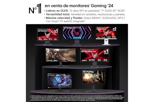 LG 32G810SA-W Monitor Ultragear, 31.5", 4K UHD, Panel IPS, 3840 x 2160, 144Hz, 1ms, G-Sync Compatible y FreeSync Premium, Pivotable, Blanco
