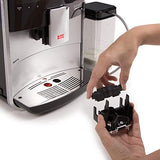 Melitta Barista T Smart F831-101, Cafetera Superautomática con Molinillo Silencioso, App Connect, Pantalla Táctil, 18 Recetas, 15 Bares, 1450 W, 1.8 litros, Acero inoxidable, Plata/Negro