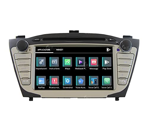 Autorradio de Ajuste Personalizado para Hyundai IX35 Android GPS Bluetooth WiFi Dab USB Pantalla táctil Full HD 7" procesador de 8 núcleos y comandos de Voz