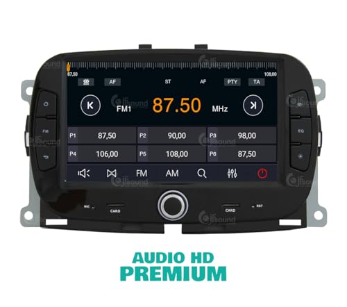 Radio de Coche para Fiat New 500 Android GPS Bluetooth WiFi USB Dab+ Touchscreen 7" 8core Carplay AndroidAuto