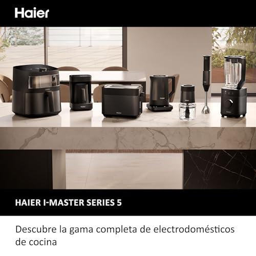 HAIER Hervidor de Acero Inoxidable, Ahorro de Energía, 7 Ajustes de Temperatura, Función Mantener Caliente, Hervir para una Taza, 1.7L, 2200W [I-Master Series 5]