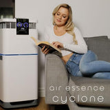 Purificador de Aire Air Essence Cyclone, 115-130m2, CADR 1000m3/h, Blanco, Air Purifier, Esterilización UVC, Neutralizador De Olores, Sensor de purificador aire Contaminantes y Control Remoto