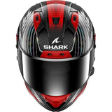 SHARK, Casco Moto Integral AERON EDGY Carbon Red Chrome DRU, S