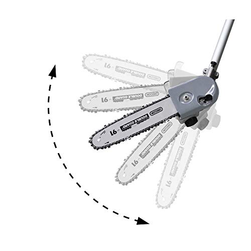 IKRA Herramienta multifunción a Gasolina IBKH 33, 4en1, Incl. prolongación, Lima de Cadena y Placa de protección