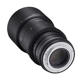 Samyang MF 135 mm T2,2 VDSLR MK2 Canon EF Objetivo de vídeo Cine de Formato Completo Distancia Focal Fija para Canon EF EF-S Cámara, Enfoque Manual, para EOS 5D Mark IV, 6D Mark II, 90D, 77D, Negro