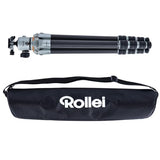 Rollei Trípode de Carbono Lion Rock Pro con Cabezal de trípode – Ultraligero, Alta Capacidad de Carga 20 kg, Altura Ajustable hasta 147,5 cm, tamaño Compacto del Paquete, Puntas Intercambiables para