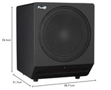 Fluid Audio F10S subwoofer de Estudio (subwoofer Activo para Estudios domésticos, woofer de 10 Pulgadas, 200 vatios, Filtro de Paso bajo Variable, diseño Compacto),Negro