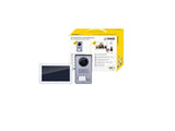Vimar K40955 Kit videoportero de superficie para 1 familla con: videoportero Wi-Fi táctil LCD 7in altavoz, placa audio/vídeo de 1 botón, alimentador, con estribos de fijación, Blanco