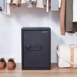 Amazon Basics Caja fuerte Electrónico de acero para el hogar con cerradura de teclado digital programable para joyas, dinero y objetos de valor, 51 litros, 35 x 33 x 50 cm, Negro