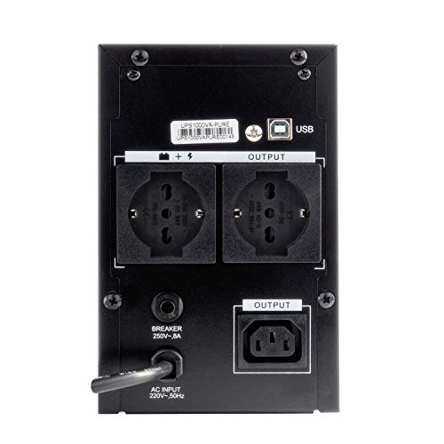Vultech Sistema de alimentación ininterrumpida ups 1000 VA Pure - Line-Interactive con Onda sinusoidal Pura - Pantalla LCD