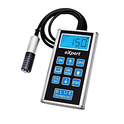Blue Technology Medidor de espesor de capa para coche E-12-S-AL eXpert | Medidor de pintura para carrocerías de acero y aluminio | Medidor de espesor de pintura detecta zinc en la carrocería |