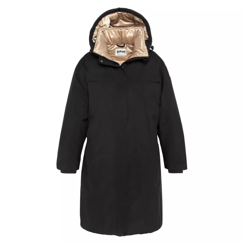 Schott NYC Aspenw Chaqueta, Negro, M para Mujer