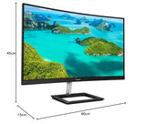 Philips 325E1C Monitor 32 Pulgadas QHD Curvo, 75Hz, VA, 4 ms GtG, Adaptive Sync., FreeSync (2560x1440, 1x HDMI 1.4, 1x DP 1.2), Negro