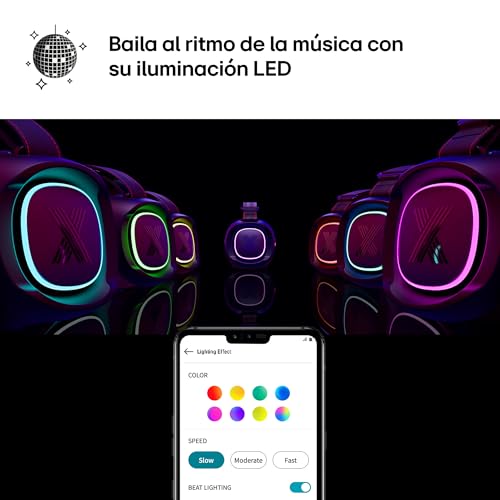 LG XBOOM GO XG8T, Altavoz portátil, Bluetooth 5.3, Bajos Potentes, Resistencia Militar a golpes, Agua y Polvo IP67, Color Negro