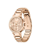 BOSS Reloj Analógico de Cuarzo Multifunción para Mujer Colección One con Correa de Acero Inoxidable de Oro Rosa - 1502678
