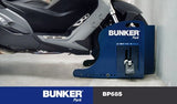 Bunker BP68M Antirrobo Moto Parking Máxima Seguridad, Armazón Blindado con Anclaje al Suelo Garage, Calzo de Rueda Ajustable, Candado Acero