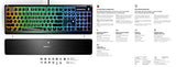 SteelSeries Apex 3 - Teclado RGB para gaming - Iluminación RGB de 10 zonas - Resistencia al agua IP32 - Reposamuñecas magnético superior - Teclado QWERTY Estadounidense